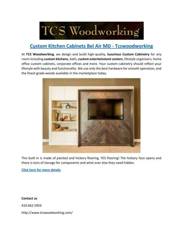 Custom Kitchen Cabinets Bel Air MD - Tcswoodworking