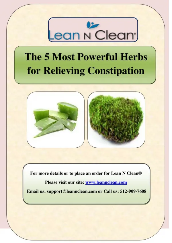 The 5 Most Powerful Herbs for Relieving Constipation