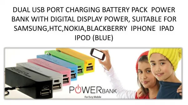 DUAL USB PORT CHARGING BATTERY PACK POWER BANK WITH DIGITAL DISPLAY POWER, SUITABLE FOR SAMSUNG,HTC,NOKIA,BLACKBERRY I