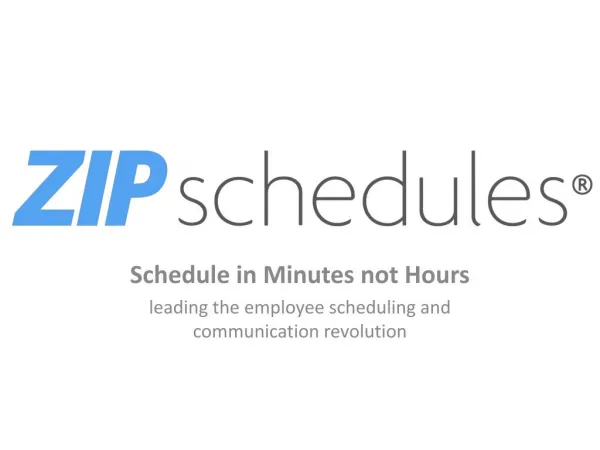 Employee Scheduling and Communication revolution