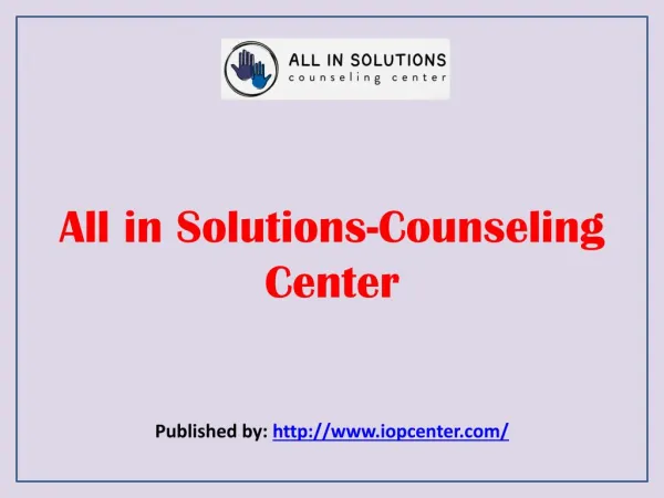 All In Solutions-Counseling Center