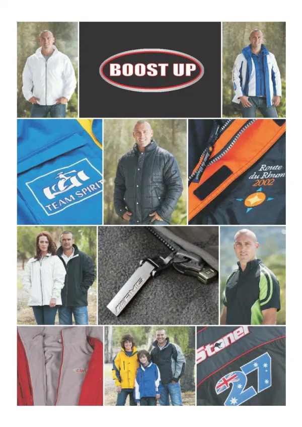 Boostup Promotional Clothing catalogue