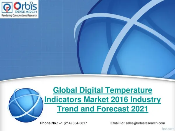 Global Digital Temperature Indicators Industry 2016-2021 & Market Overview Analysis