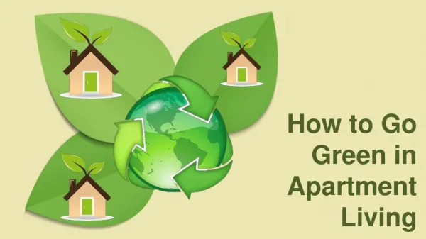 How to Go Green in Apartment Living
