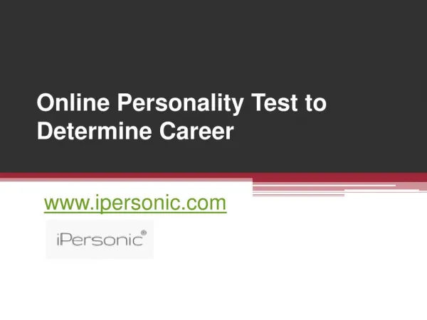 Best Personality Test to Determine Career - www.ipersonic.com