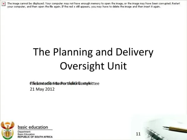The Planning and Delivery Oversight Unit