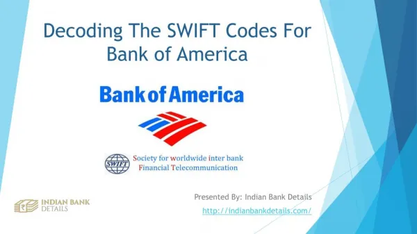 Purpose of SWIFT Codes For Bank of America