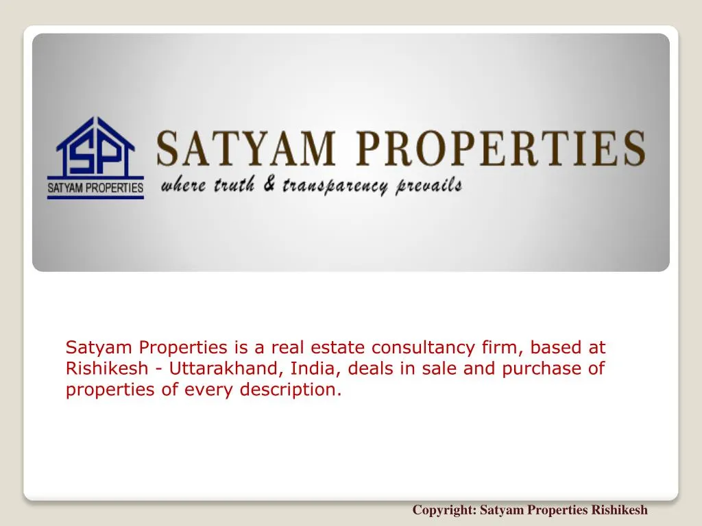 copyright satyam properties rishikesh
