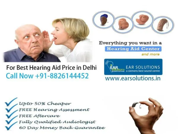Latest stylish hearing aids in Delhi available with EAR Solutions