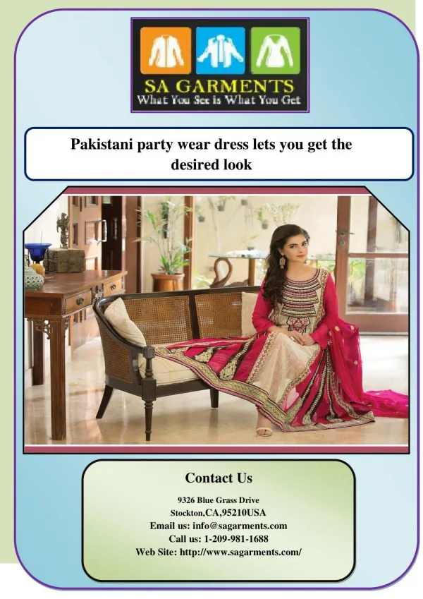 Pakistani party wear dress lets you get the desired look