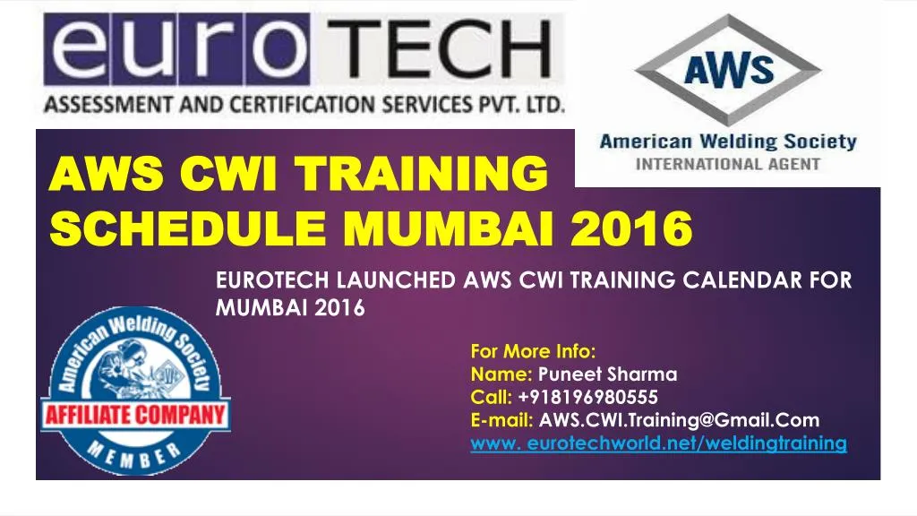 aws cwi training schedule mumbai 2016