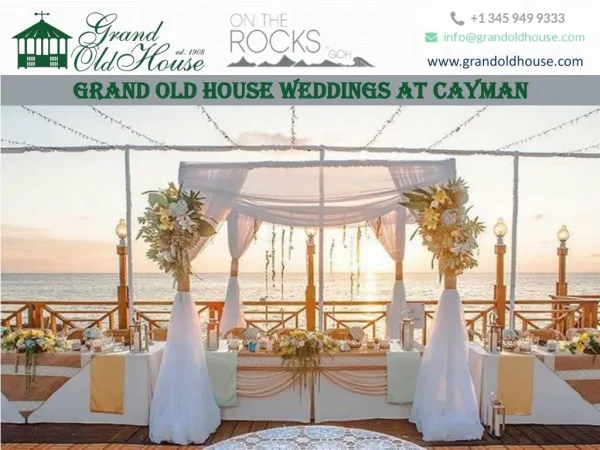 You dream, we execute the perfect wedding at Grand Old House