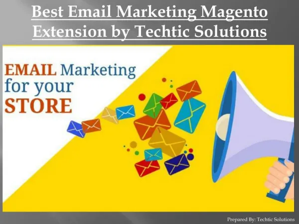 Best Email Marketing Magento Extension by Techtic Solutions