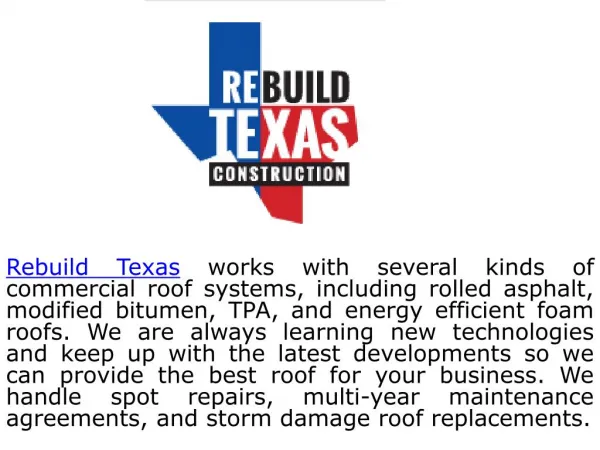 Commercial Roofing Repairs TX