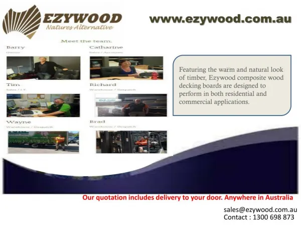 Pool decking materials And Fence screening at ezywood.com.au