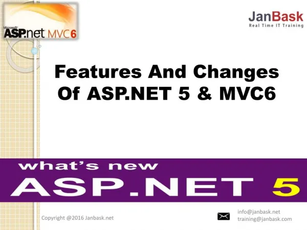 Features And Changes Of ASP.NET 5 & MVC6