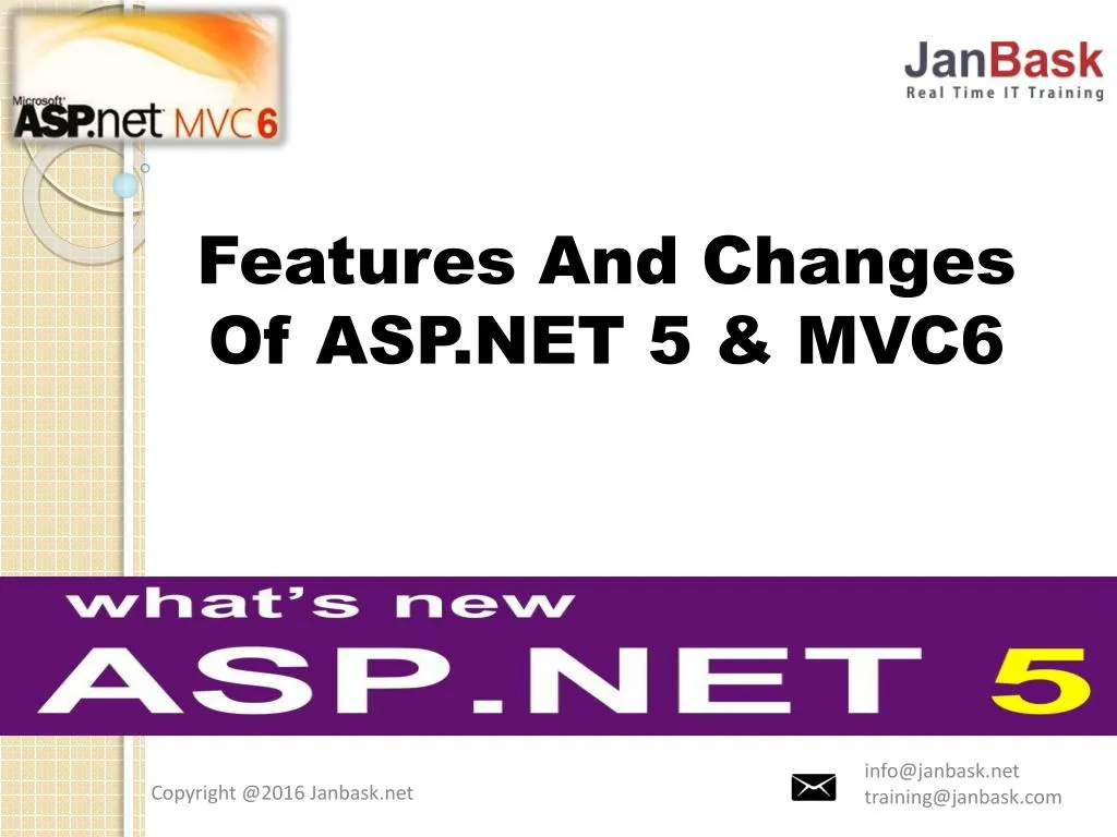 f eatures and changes o f asp net 5 mvc6