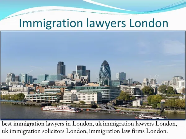 immigration law firms London