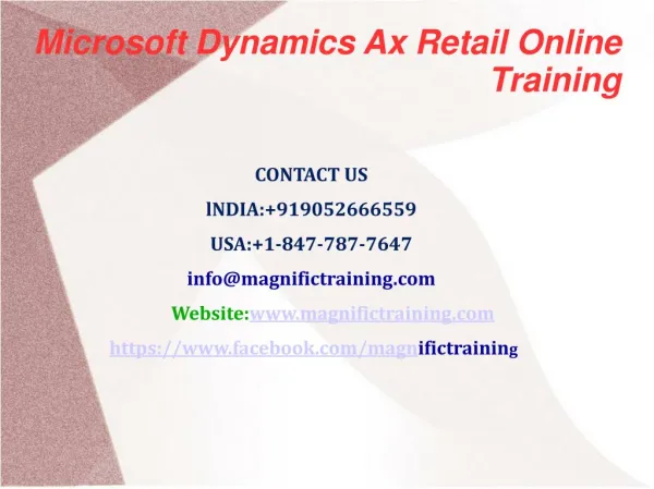 microsoft dynamics ax retail online training