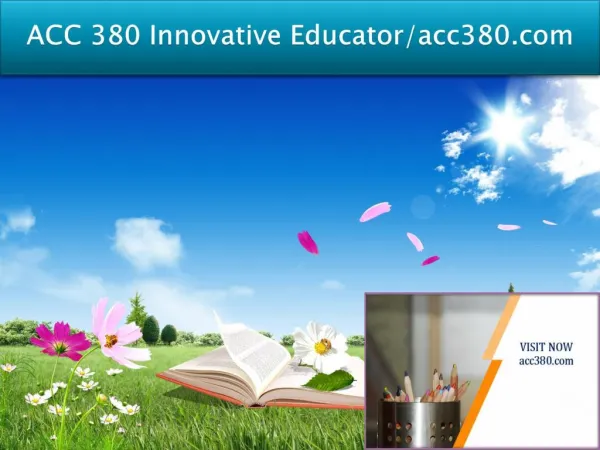 ACC 380 Innovative Educator/acc380.com