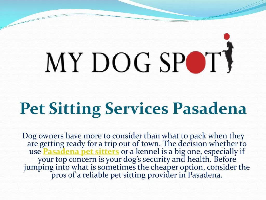 pet sitting services pasadena