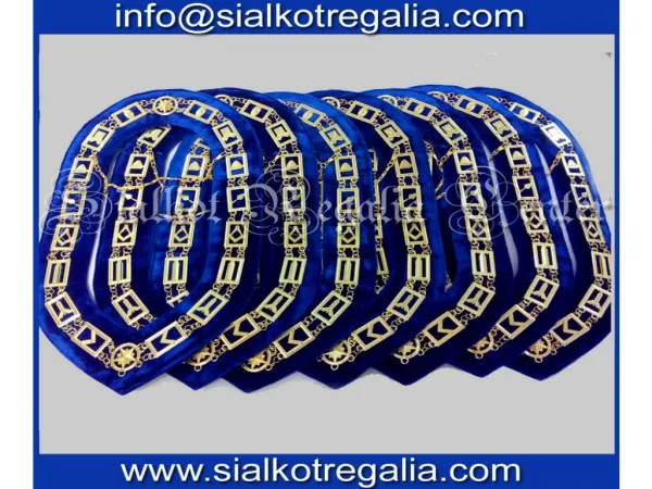 Blue lodge Mason chain collar Gold