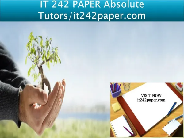 IT 242 PAPER Absolute Tutors/it242paper.com