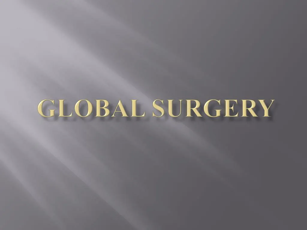 global surgery