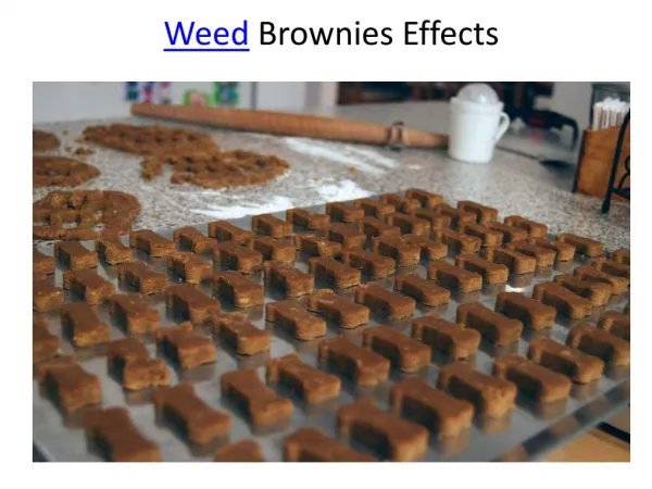 Weed Brownies Effects