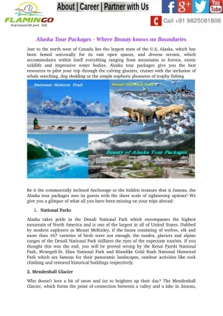 Alaska Tour Packages - Where Beauty Knows No Boundaries - slide 1