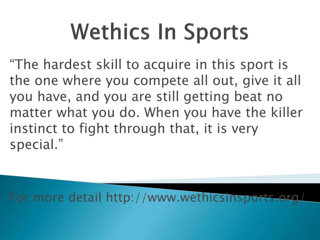 wethics in sports