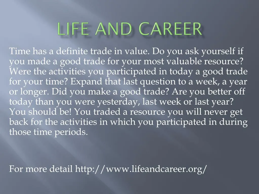 life and career