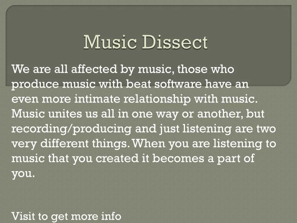 music dissect