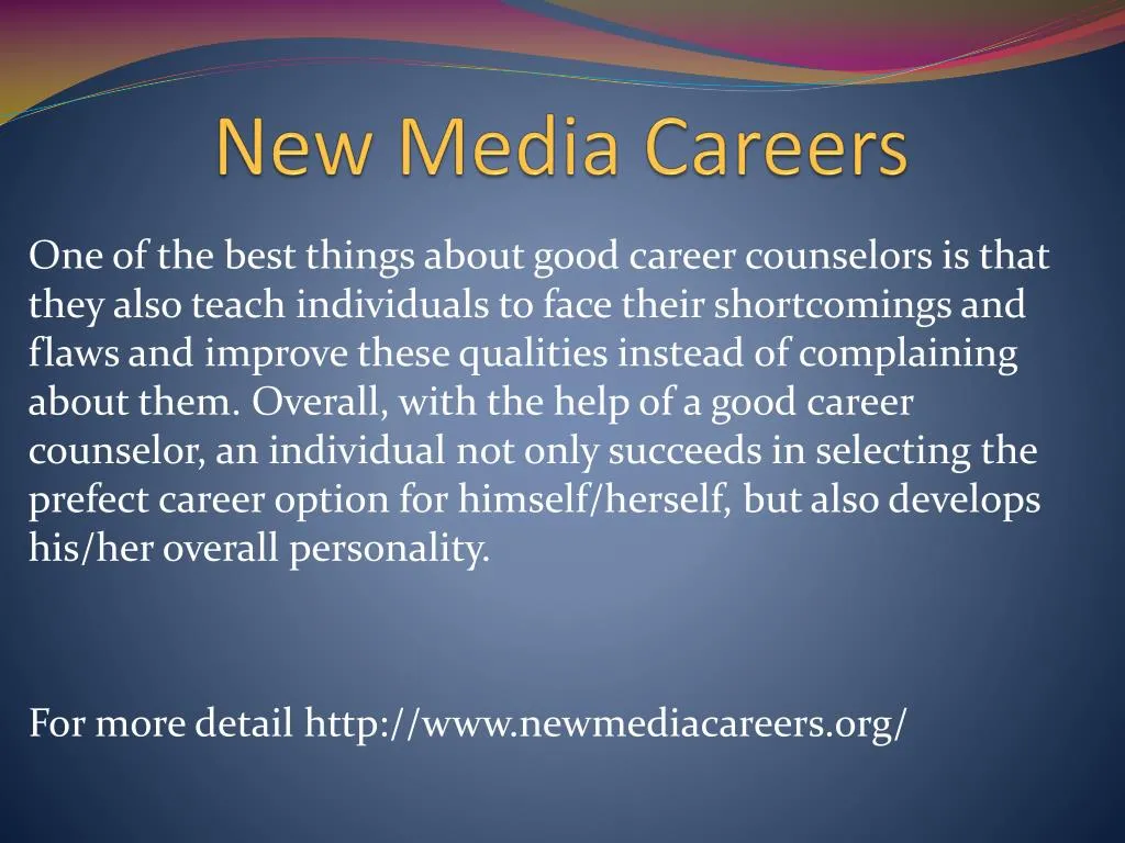 new media careers