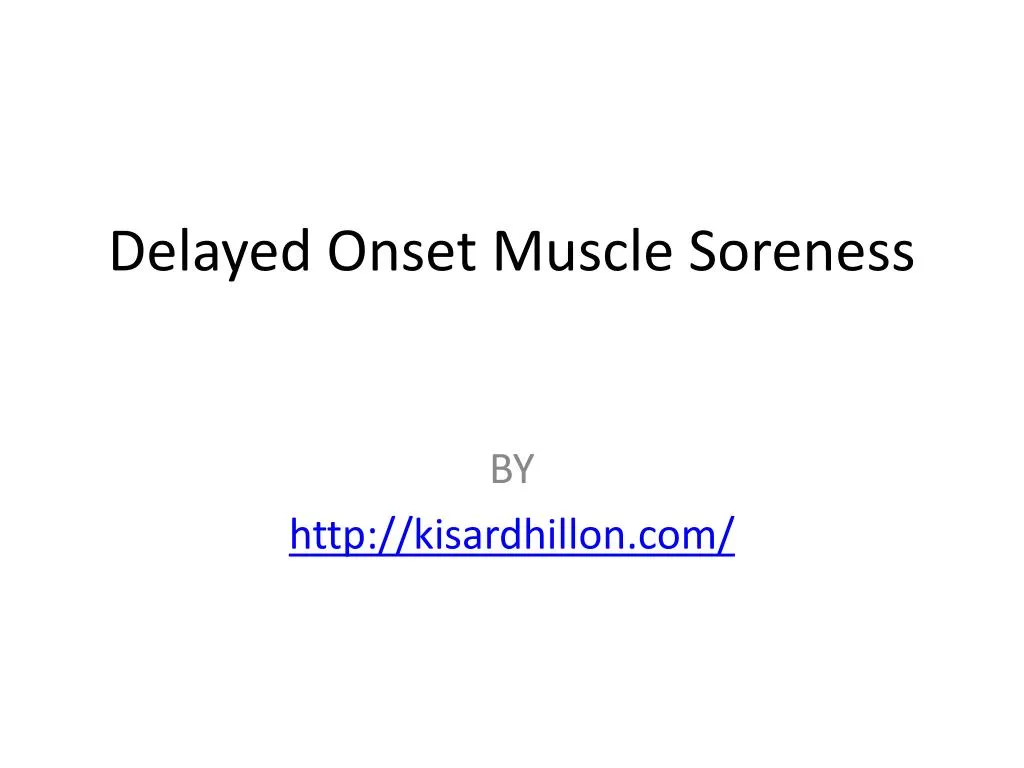 delayed onset muscle soreness