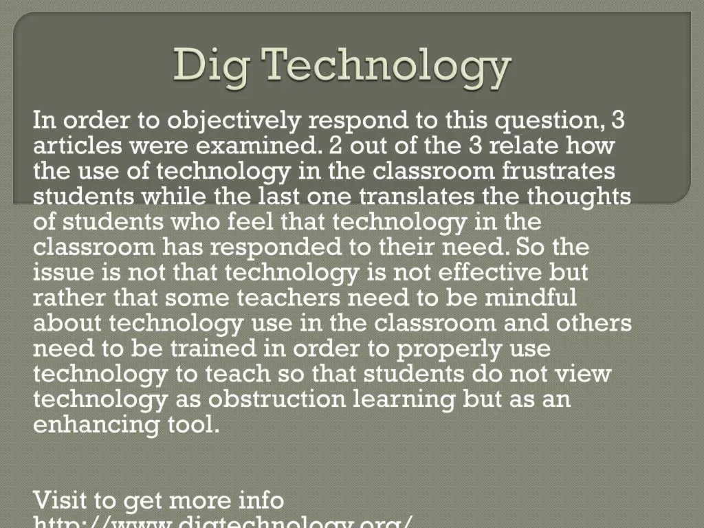 dig technology