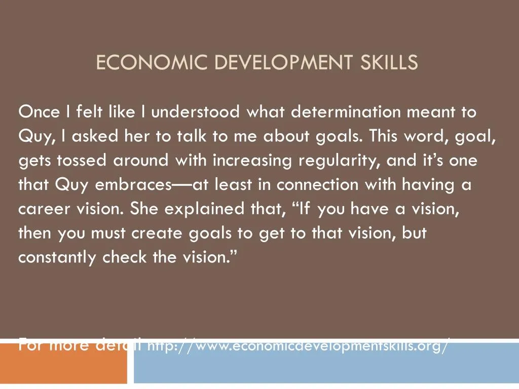 economic development skills