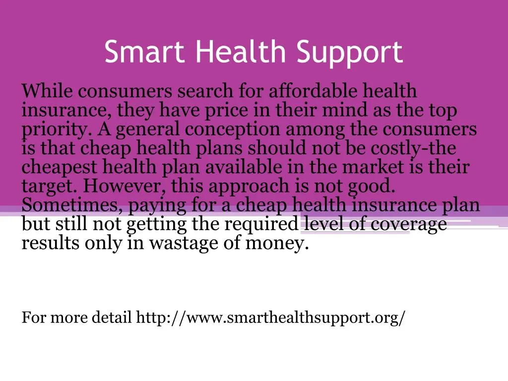 smart health support
