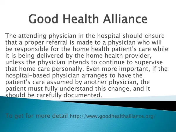 www.goodhealthalliance.org