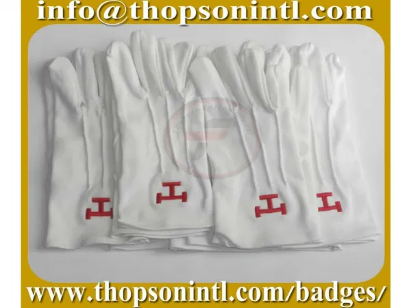 Masonic Royal Arch Polyester Gloves