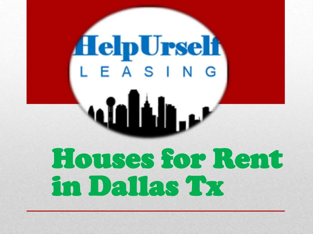 houses for rent in dallas tx