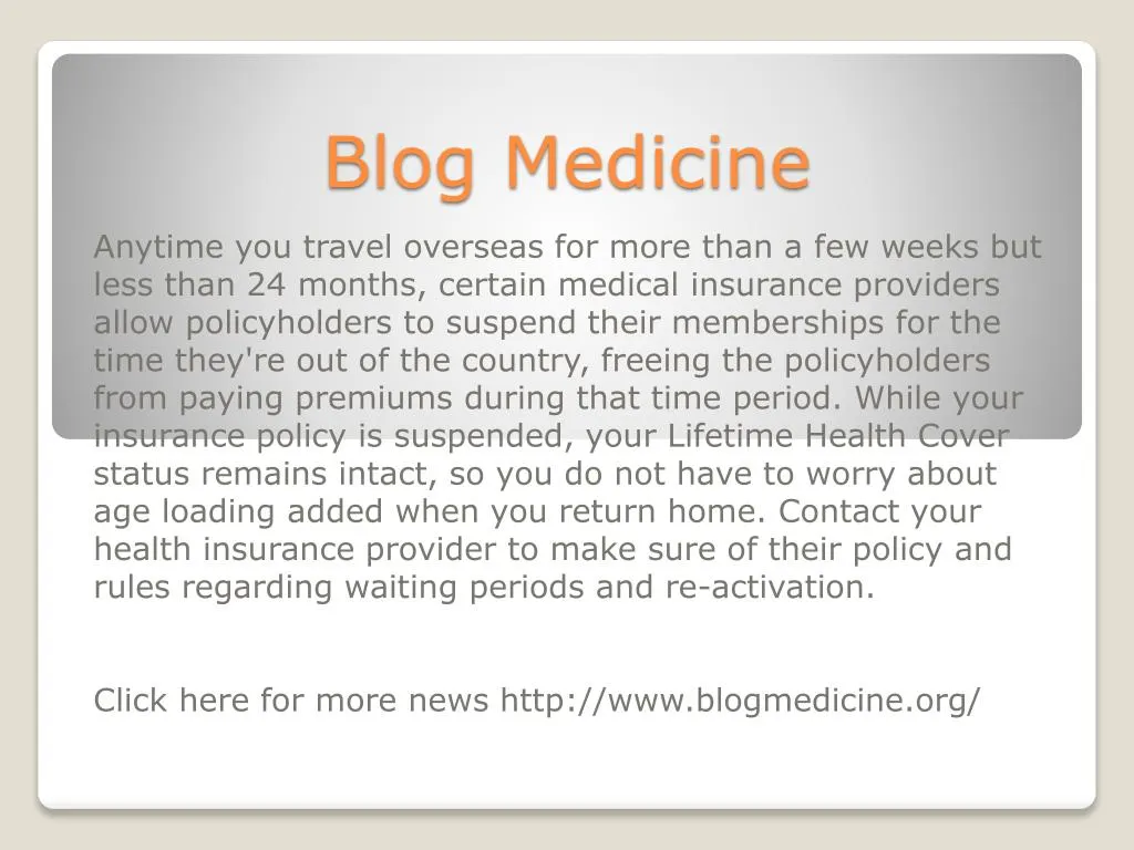 blog medicine