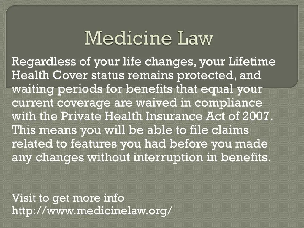 medicine law