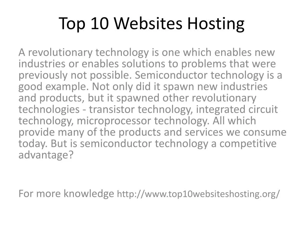 top 10 websites hosting
