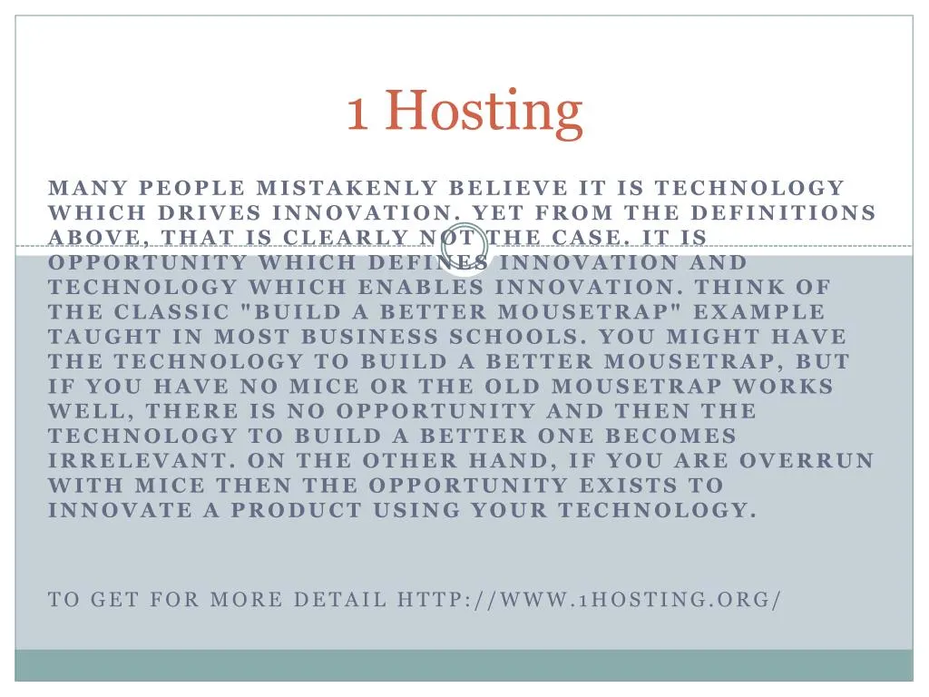 1 hosting