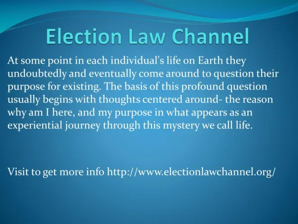 www.electionlawchannel.org