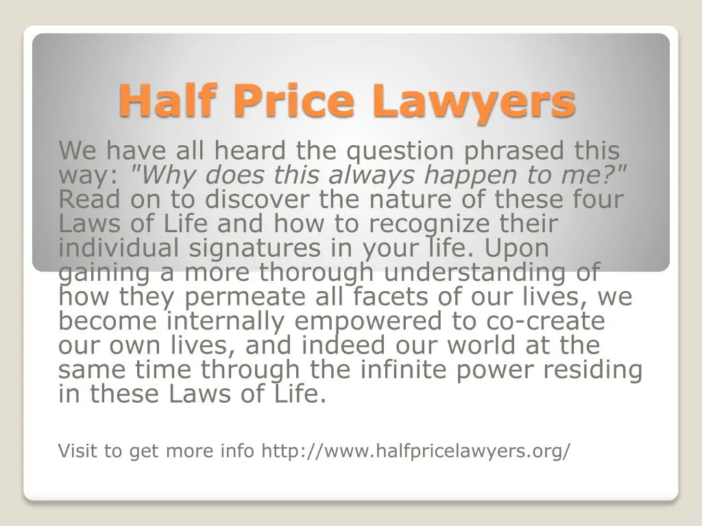 half price lawyers