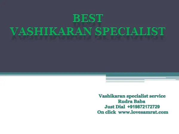 Expert And Best Vashikaran Specialist Astrologer