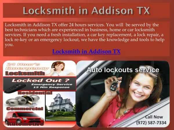 Locksmith in Addison TX