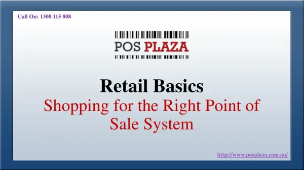 Retail Basics- Shopping for the Right Point of Sale System